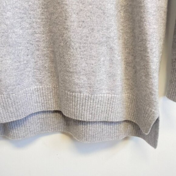 NWT LL Bean 100% Cashmere Gray Cowl Neck Sweater - Picture 2 of 8